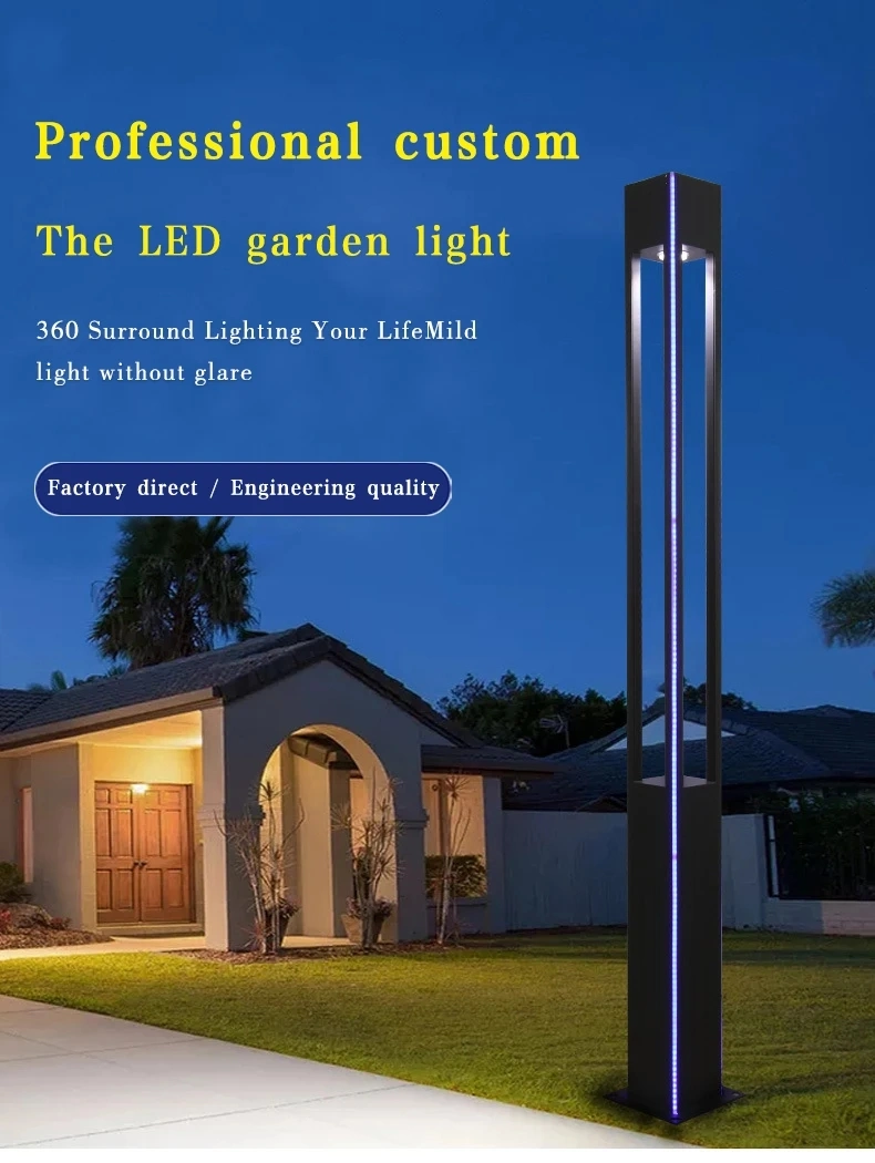 30W/50W LED Module Round Factory Wholesale Four-Sided Translucent Bollard Street Garden Light