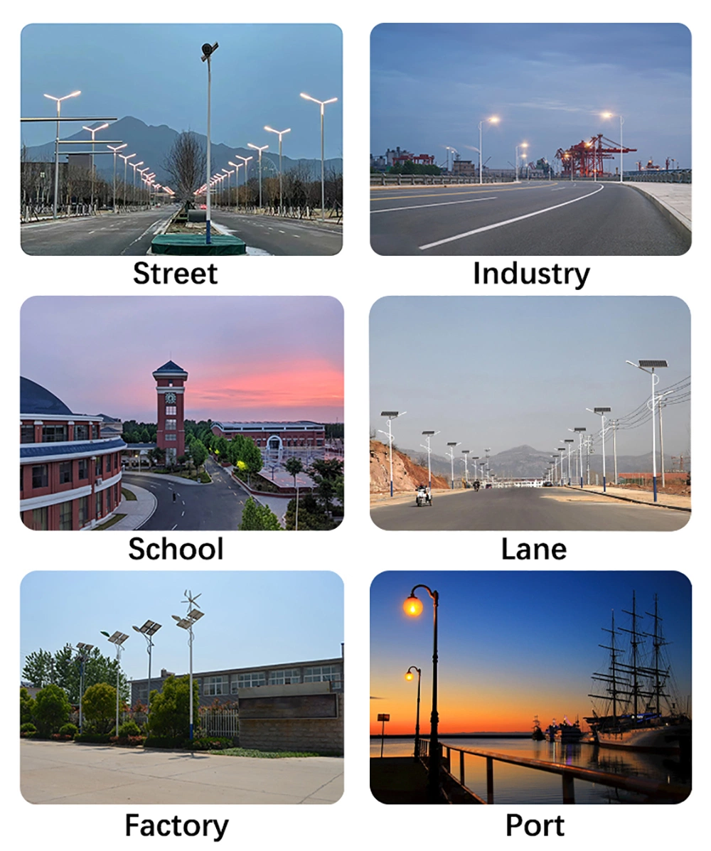 Galvanized Solar LED Street Light Pole /Lamp Post with Single or Double Arms