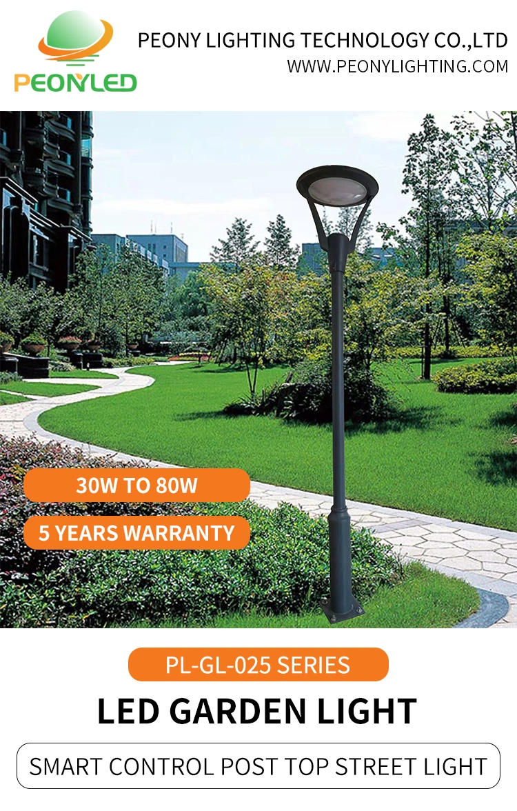 European Style Easy Installation Aluminium Top Post Round Park Light Outdoor LED Garden Light