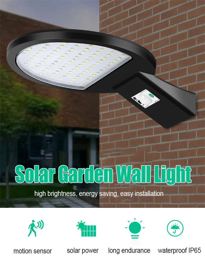 Waterproof Round Solar Street Lights Outdoor Motion Sensor COB Light with Remote Control Solar Light Garden Wall Street Light