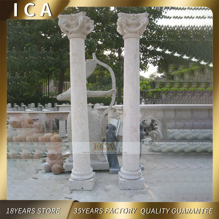 Natural Stone Classic Marble Roman Pillars Column for Construction Decoration