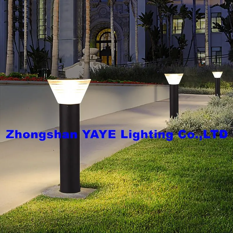 Yaye Hottest Sell Outdoor IP66 Waterproof LED Bollards Aluminum LED Pathway Light Modern Style LED Solar Garden Lawn Landscape Light with 1000PCS Stock