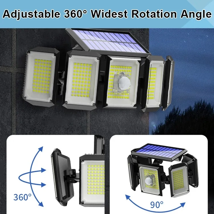 5 Head Solar Motion Detect Light for Home Outdoor