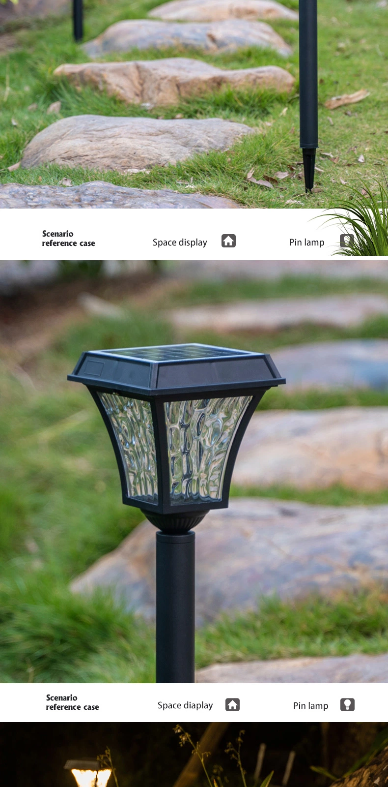 Widely Use LED Spike Lawn Lamp Waterproof Solar Garden Decorate Light