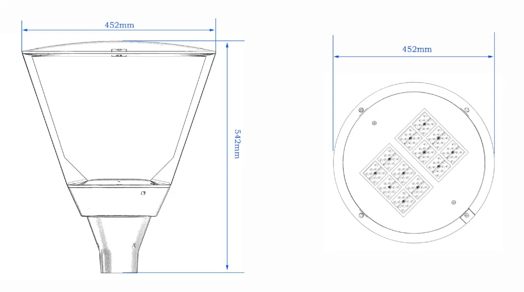 IP67 Outdoor Decoration Round Lawn Bollard Light