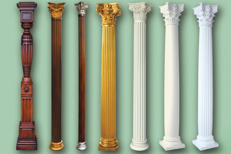 Banruo Factory Price Classic Fiberglass Roman Column for House