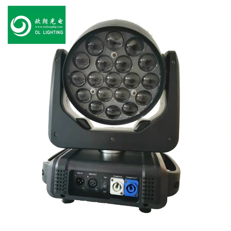 Stage Light 19psc 15W LED RGBW Beam Zoom Wash Moving Head Light