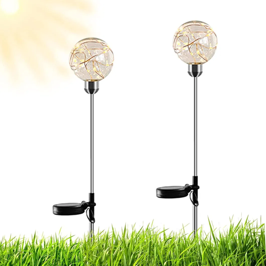 Solar Ball Reed Lamp Garden Courtyard Decorative LED Solar Floor Lamps Outdoor Waterproof Copper Wire Ball Reed Lights