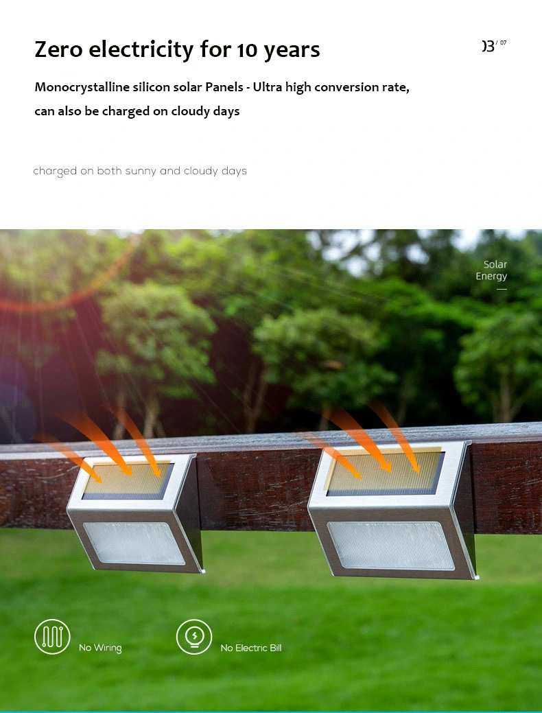 Solar Light Outdoor Solar Lamp Waterproof Wall Light Solar Sunlight Powered Garden Decorative Light