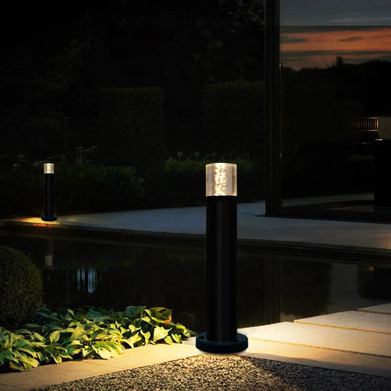 5W Round IP65 Waterproof PMMA Post Bollard Garden LED Lawn Light
