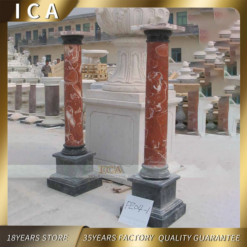 Red Marble Pillar Classic Roman Small Column