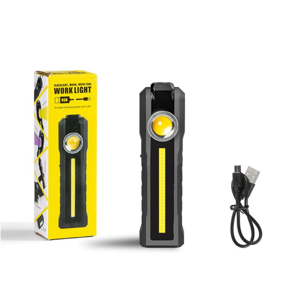Wholesale Outdoor Portable LED Rechargeable COB Work Light with Base Magnet for Car Inspection Hanging Hook 5 Flashing Mode Work Flash Spot Light