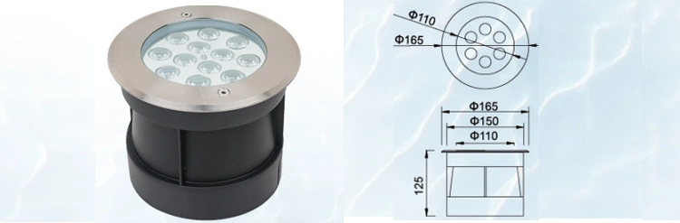 High Power IP68 LED Underground Light 3W 6W 12W 16W 21W LED Inground Underwater Swimming Pool Light