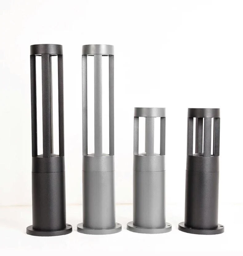 15W Round Aluminum IP65 Waterproof Landscape Post Bollard Garden LED Lawn Light