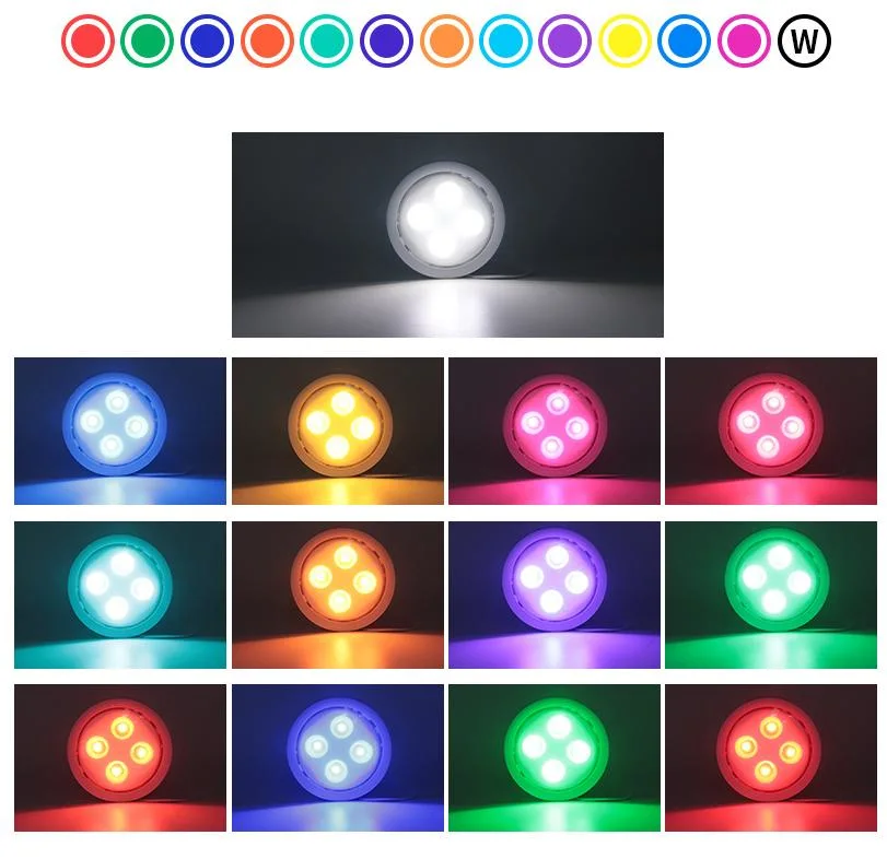 Wholesale 40 Lumen Colorful Battery Cabinet Wall Light with Remote 4PCS LED Home Decorative Wall Mount Touch Night Lamp Time Setting Sensor LED Lighting