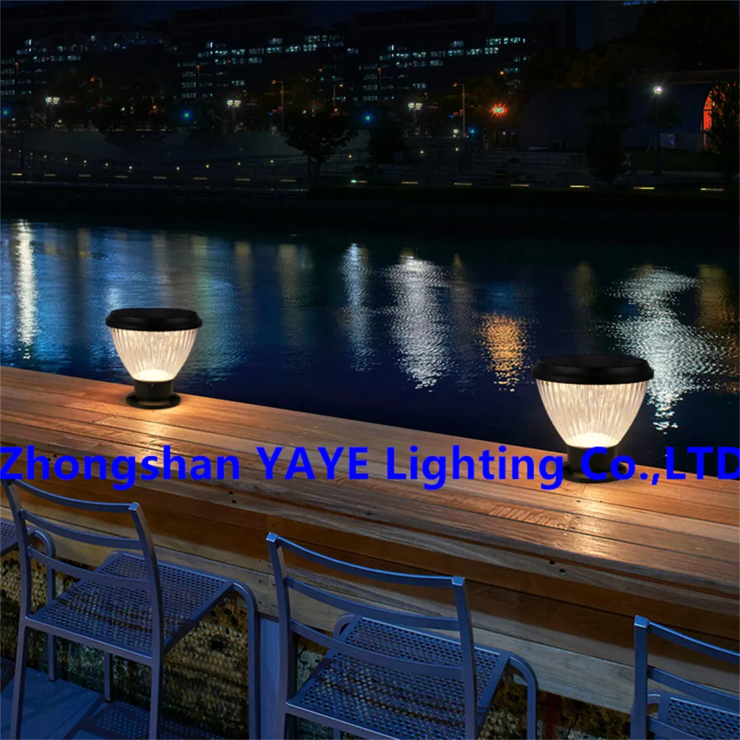 Yaye Factory LED Solar Pillar Lighting Garden Park Pathway Waterproof IP67 High Power 50W High Quality Best Service 3 Years Warranty Best Service