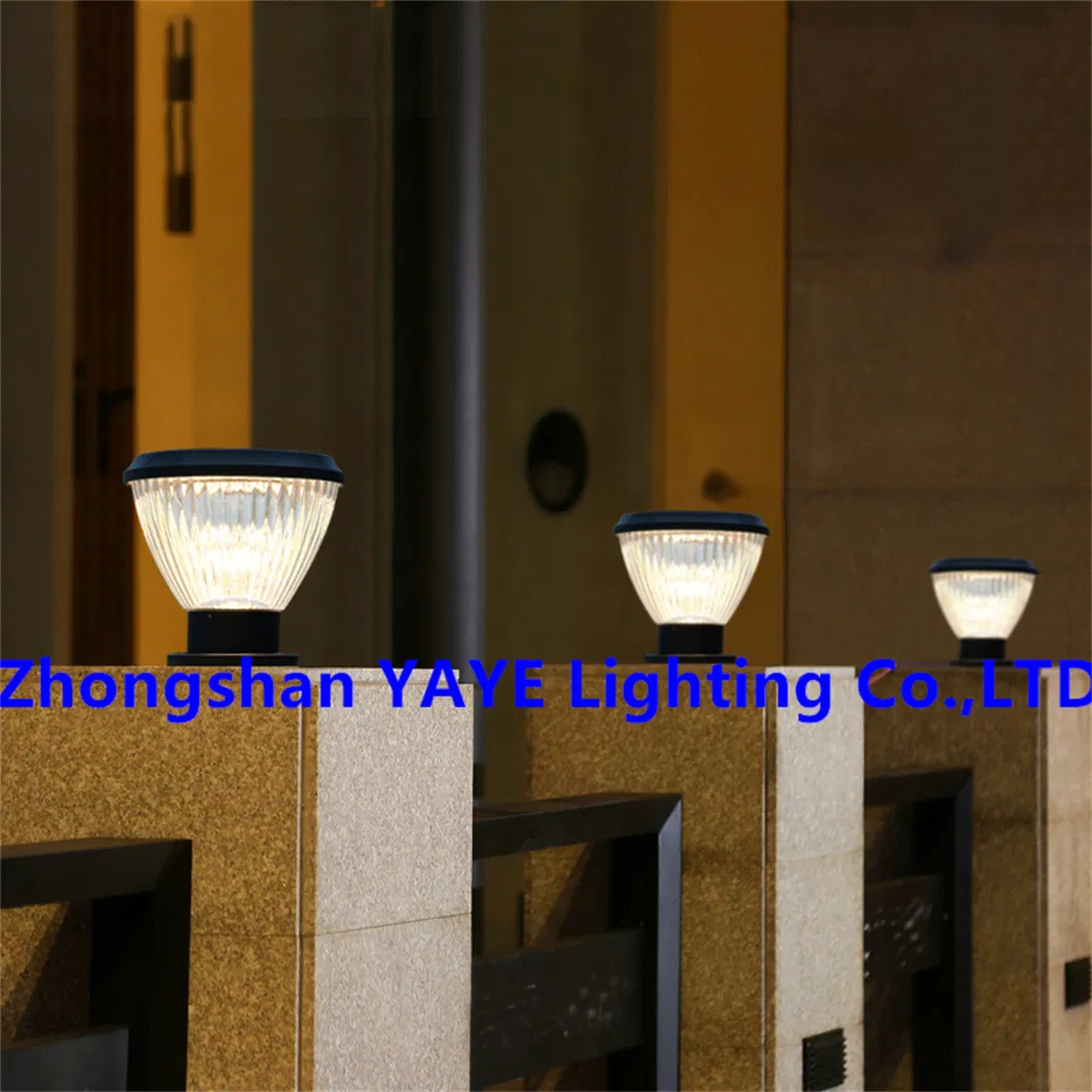 Yaye Factory LED Solar Pillar Lighting Garden Park Pathway Waterproof IP67 High Power 50W High Quality Best Service 3 Years Warranty Best Service