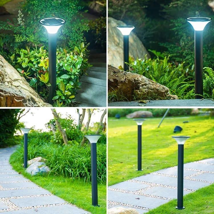 Solar Powered Sensor Lamp Waterproof Outdoor Solar LED Gate Pillar Light for Garden Yard Fence Patio Deck Porch