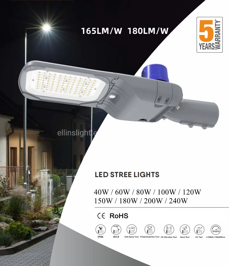 5year Warranty Intelligent Timer Control Dimmable LED Street Lighting Luminaries