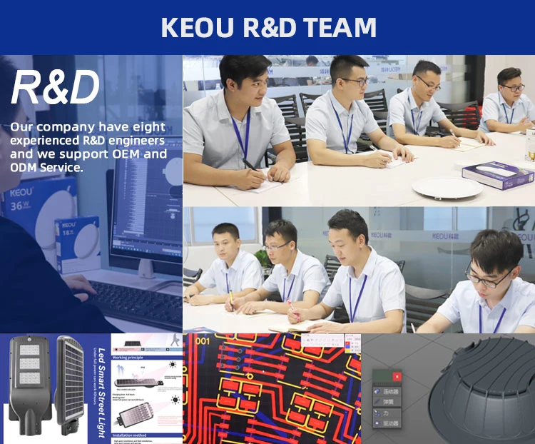 Keou IP66 Waterproof Smart Radar Induction 400W 300W 200W Solar Street Light
