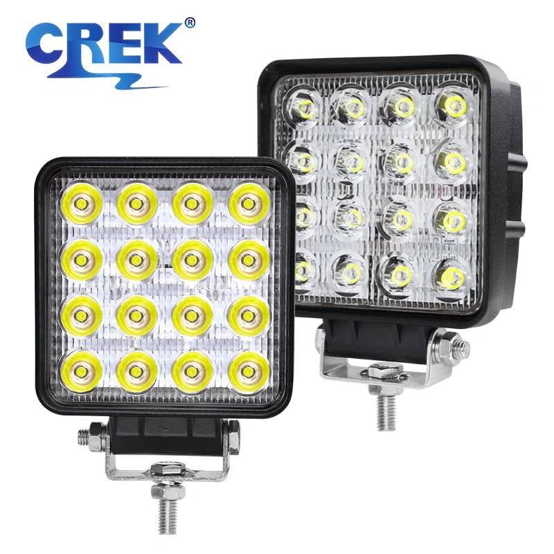 4.3inch 12V 24V 27W SMD LED Square Heavy Heavy Car Auto Excavator Mining Industrial LED Work Lamp with Spot Flood Beam