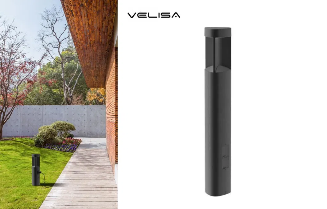 Decoration Waterproof Garden Black LED Bollard Lawn Light