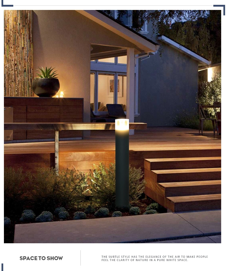 LED Lawn Light Outdoor Garden Stand Pole Pillar Lamp Waterproof Column Lawn Light Courtyard Pathway Post Bollards Light