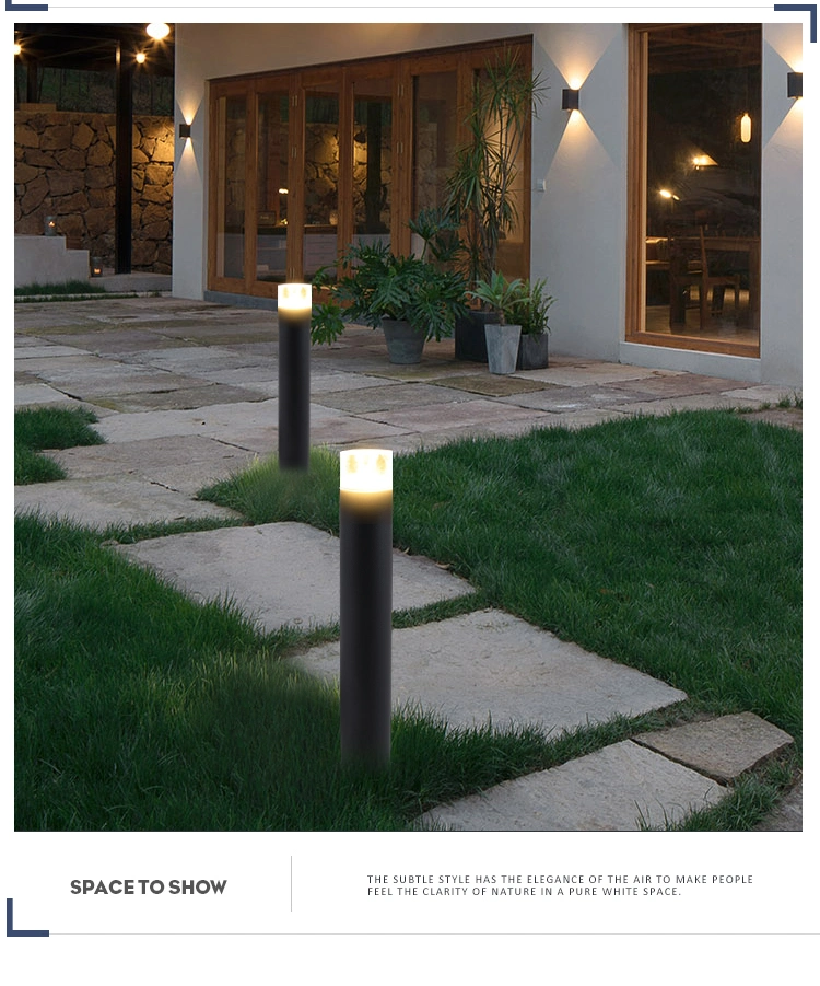 LED Lawn Light Outdoor Garden Stand Pole Pillar Lamp Waterproof Column Lawn Light Courtyard Pathway Post Bollards Light