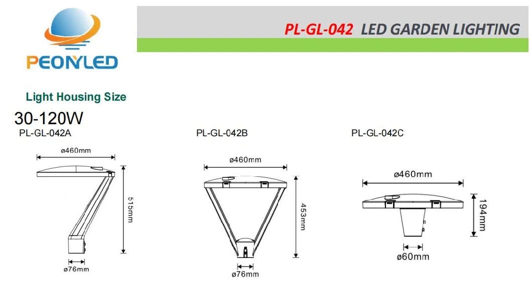 Modern Pathway Landscape Post Top Street Lamp 40W 70W Outdoor LED Garden Lighting Pole Lights