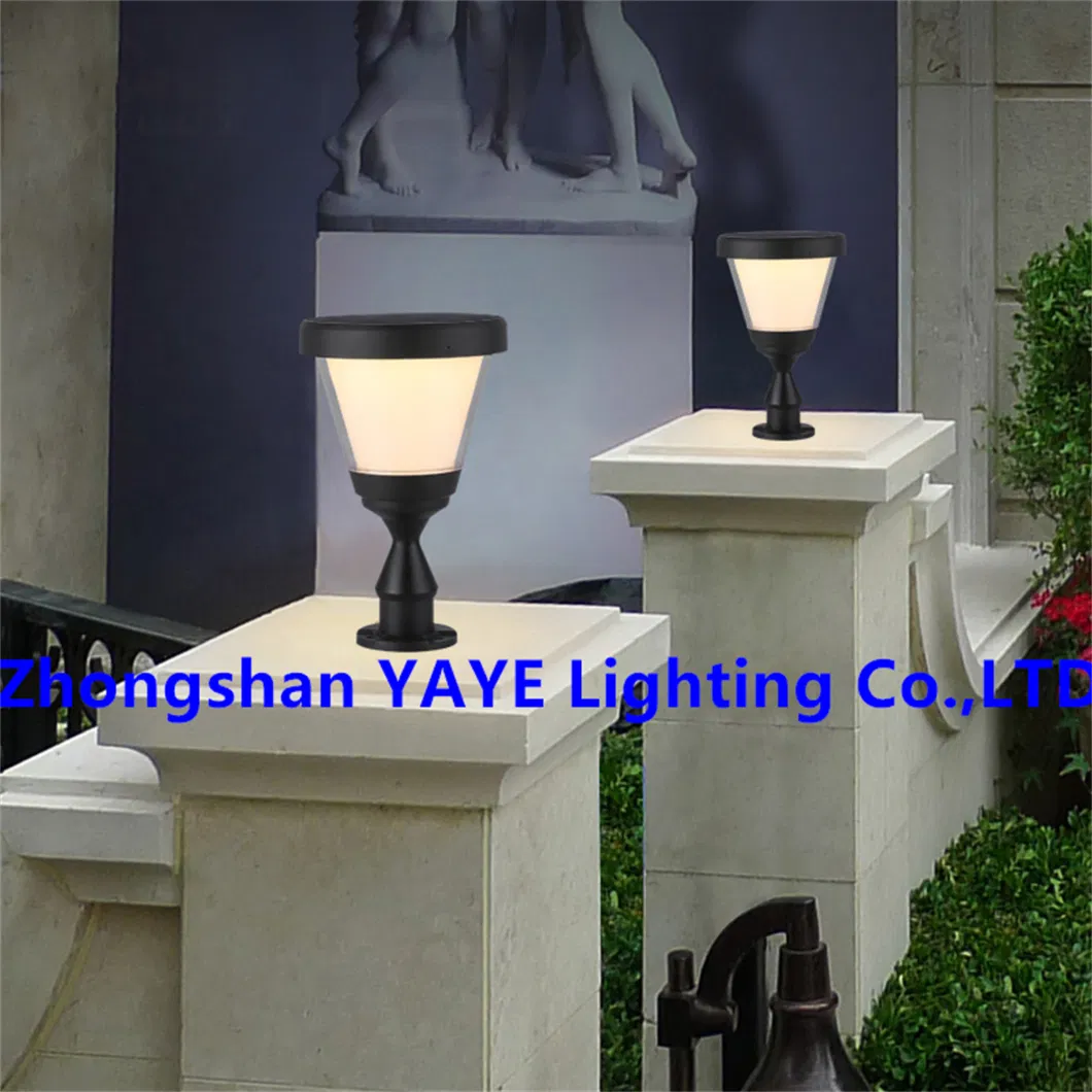 Yaye Factory LED Solar Pillar Lighting Garden Park Pathway Waterproof IP67 High Power 50W High Quality Best Service 3 Years Warranty Best Service