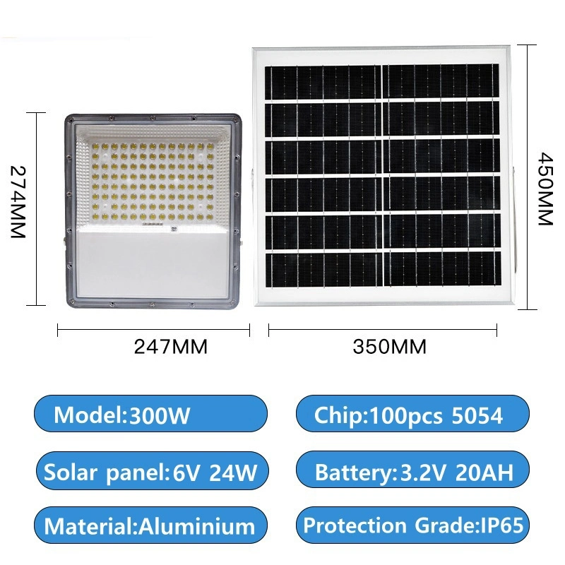 Light Messenger The LED 400W Floodlight Billboard Solar Iumination Outdoor Backyard Lights LED Solar Flood Lighting 300W Lamparas Lamp Solares