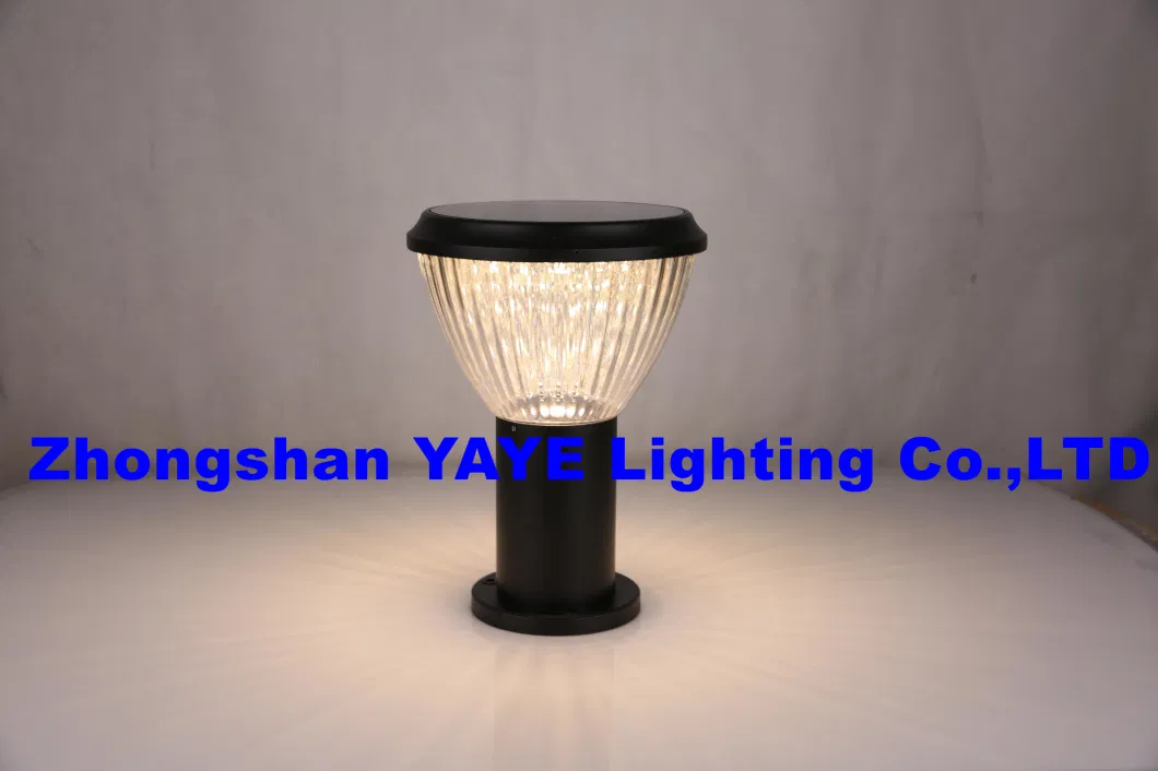 Yaye China 30W CE IP66 Solar Stand Garden Path Lights Black Aluminum Landscape Lawn COB LED Bollard Landscape Yard Walkway Garden Light 3 Years Warranty