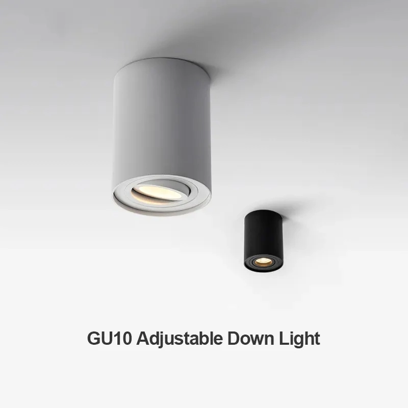 Aluminum GU10 Downlight Fixture Sandy White LED Down Light MR16 Downlight Fixture
