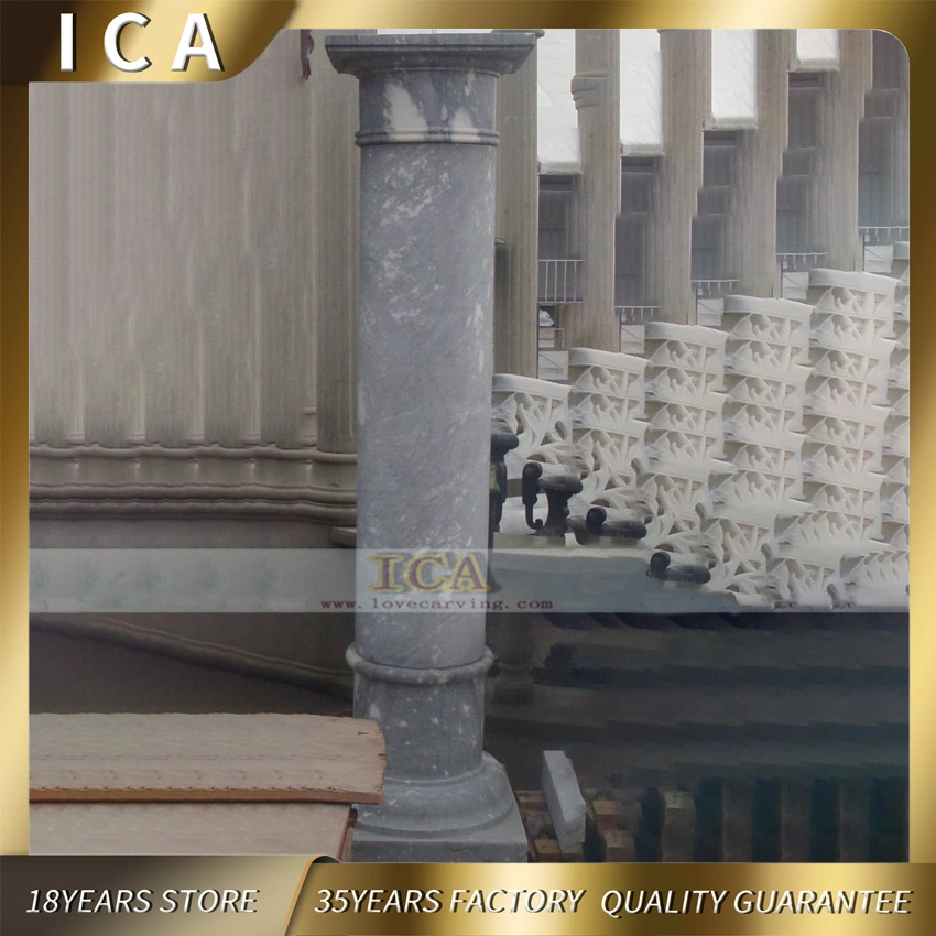 Classic Design Marble Hand Carved Garden Stone Column for Sale