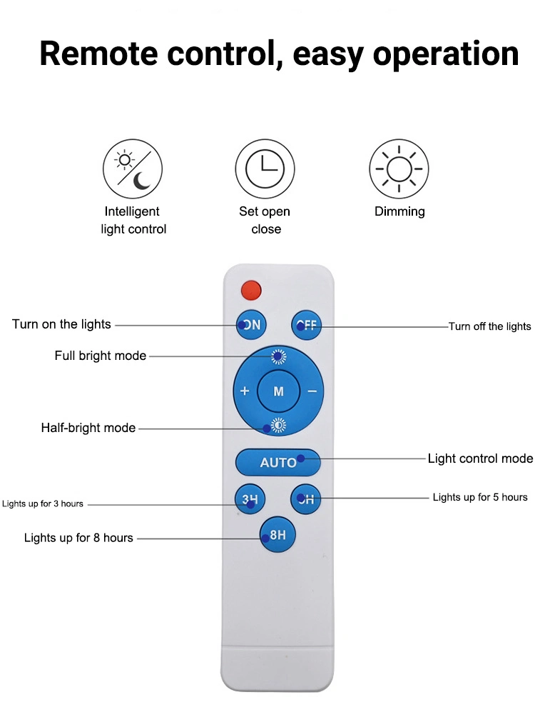 LED Light 5m Cord Outdoor Garden Remote Control Waterproof Flood Light LED Wall Lamp