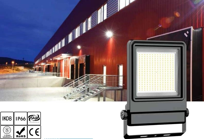 High Power Lumen 150lm/W 100W 150W 200W Power CCT RGBW Adjustable Floodlight Spot Projector LED Flood Light with PIR Sensor for Warehouse Stadium and Stage