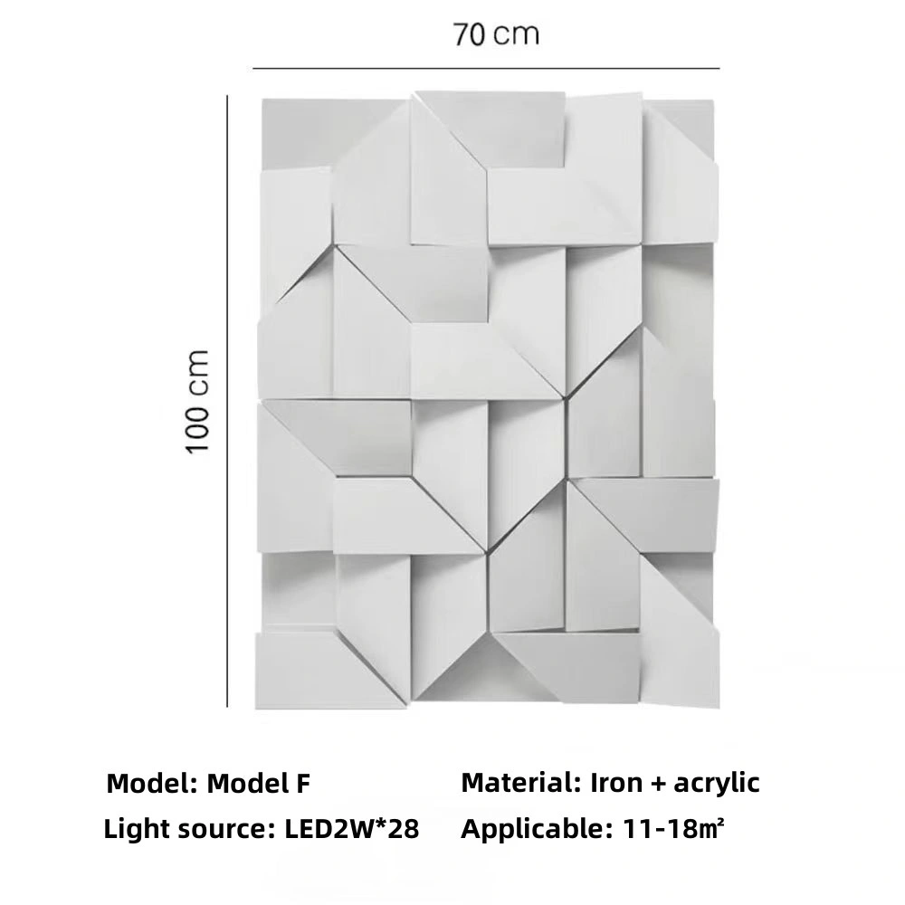 Post-Modern Northern Europe Light Luxury Three-Dimensional Geometry Folding Porch Wall Lamp.