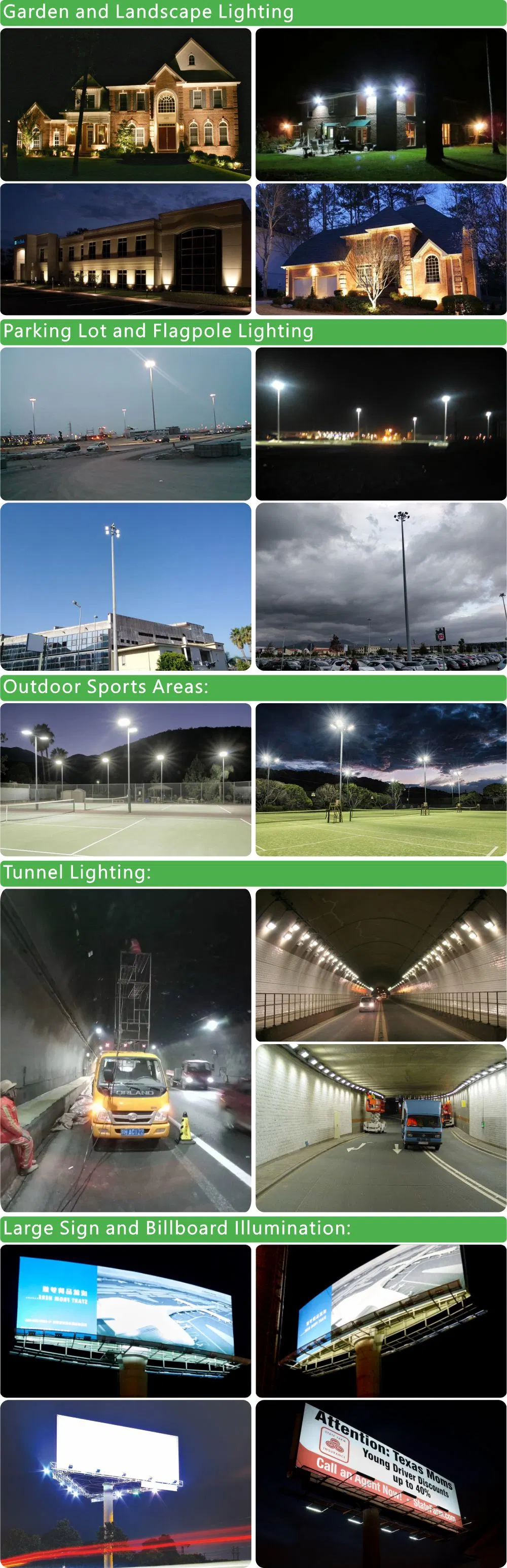 20W LED Flood Lamp High Quality PIR Motion Sensor SMD Stadium Outdoor Wall Mounted IP65 Waterproof LED Floodlight 20 W Watt Spot LED Flood Light for Outdoor