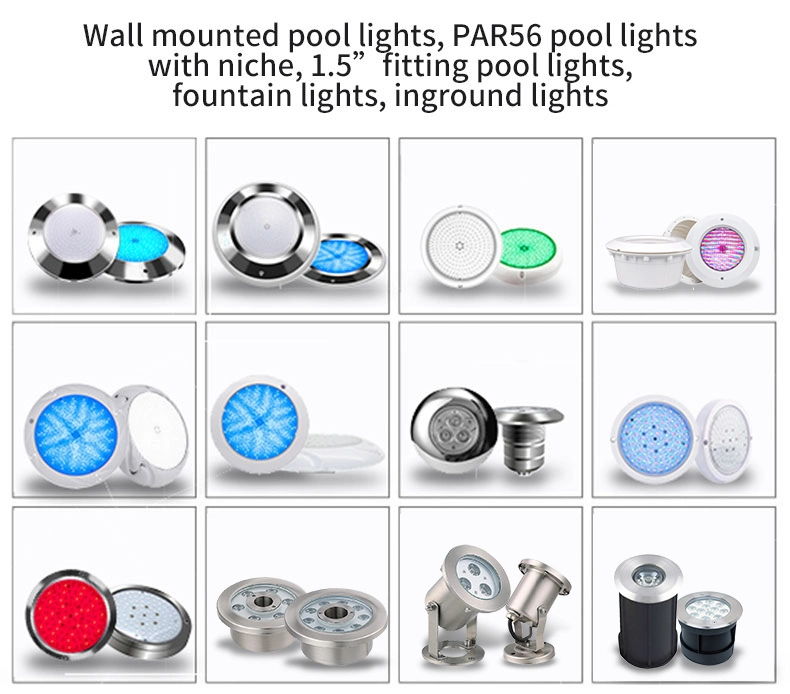 Refined Outdoor Lamp IP68 Underwater LED Swimming Pool Light for Replacement Lighting