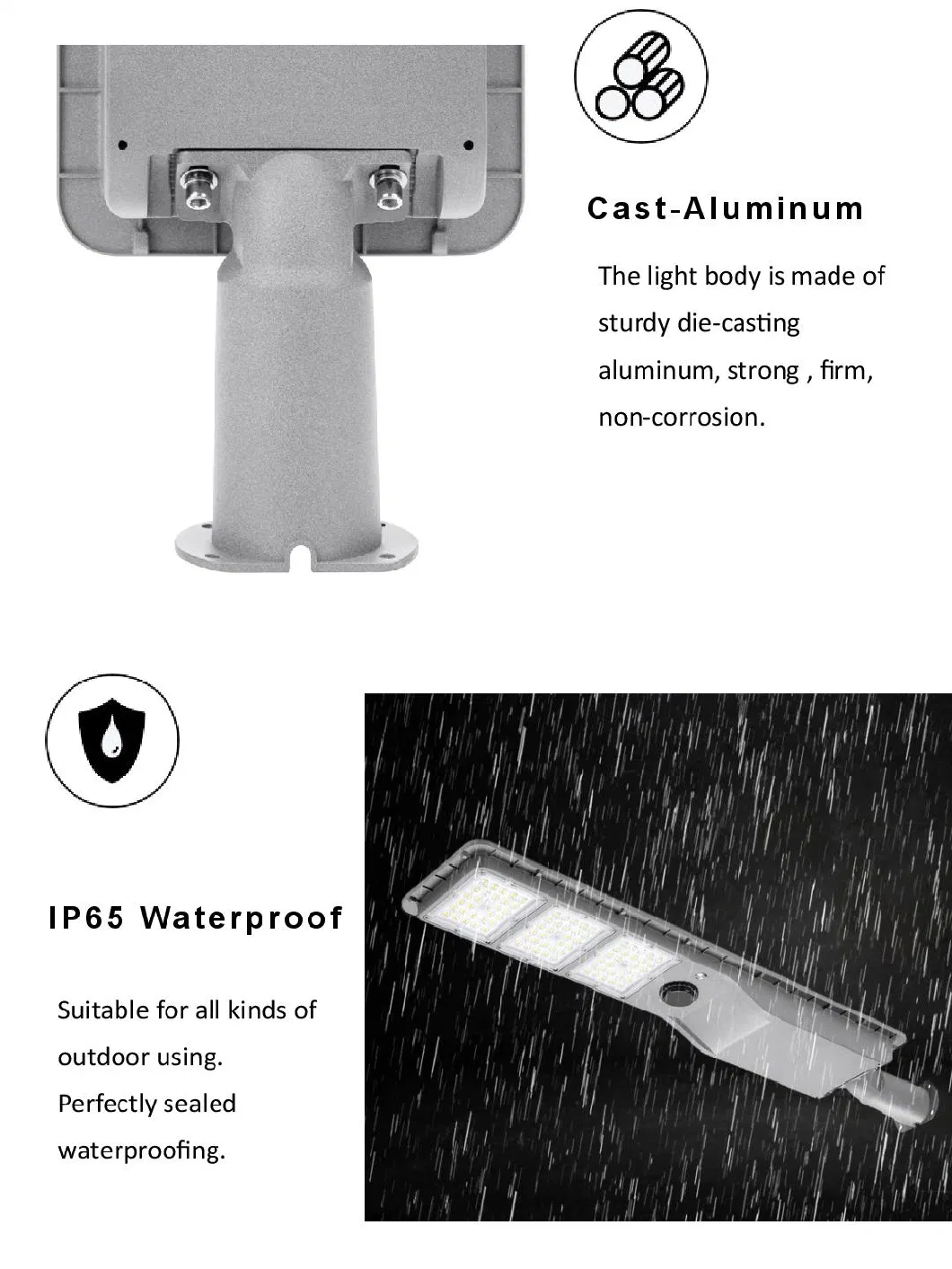 China Products/Suppliers. CE RoHS Certified High Power Luminaire LED Solar Street Light Outdoor Lighting