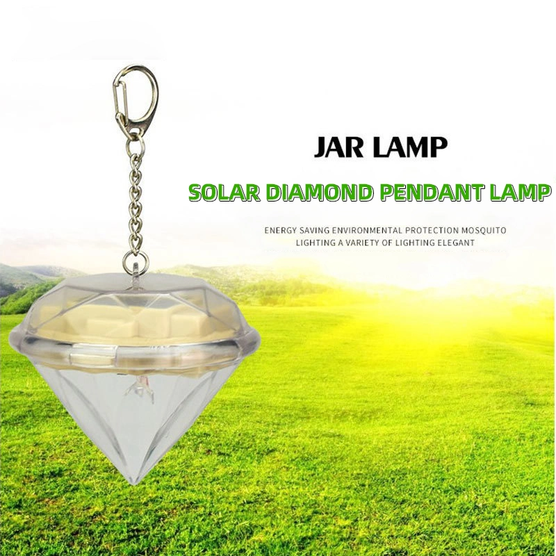 Goldmore11 Diamond-Shape Colorful Plastic Garden Yard Decoration Hanging Light Waterproof Outdoor Solar LED Light