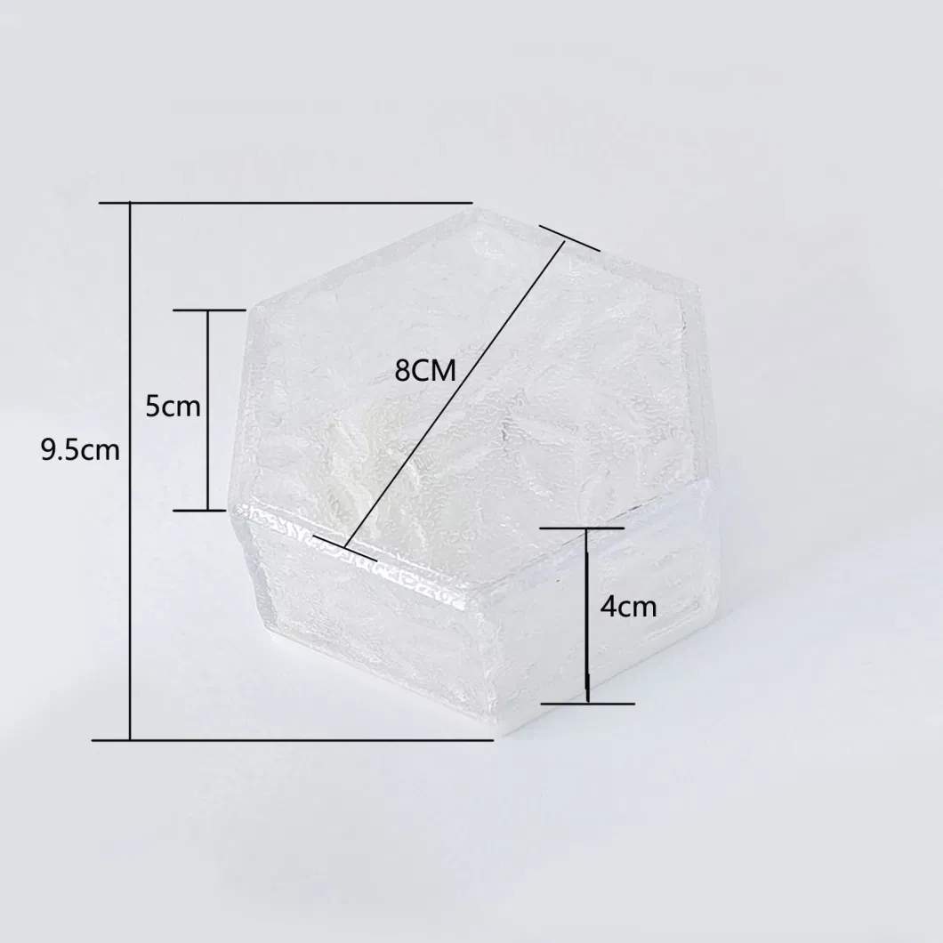 Solar Garden Light Outdoor Decorative Hexagonal Ice Brick Underground Light