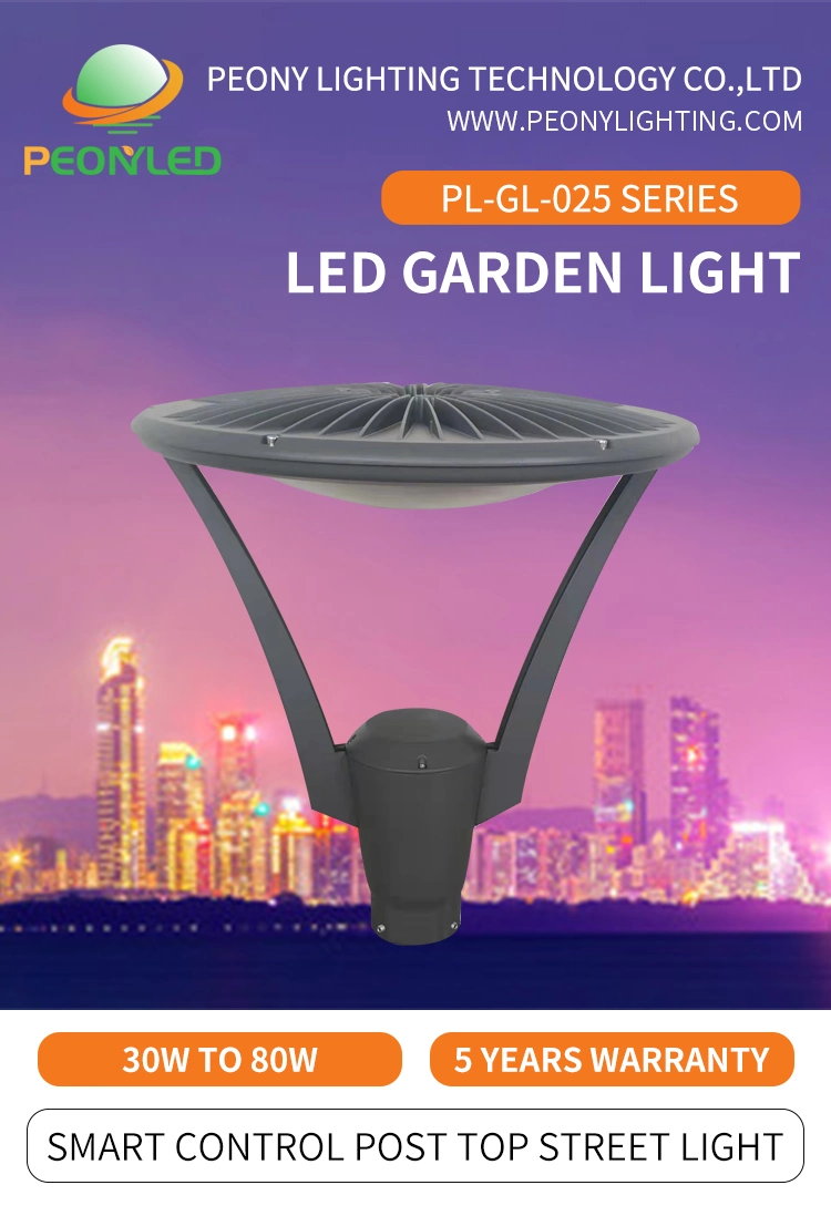 European Style Easy Installation Aluminium Top Post Round Park Light Outdoor LED Garden Light