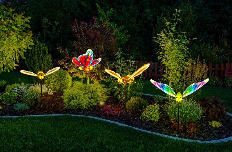 Christmas Light Decoration 2% off Outdoor Colorful Decorative LED Lights Dynamic Flying Butterfly Flower Garden Light