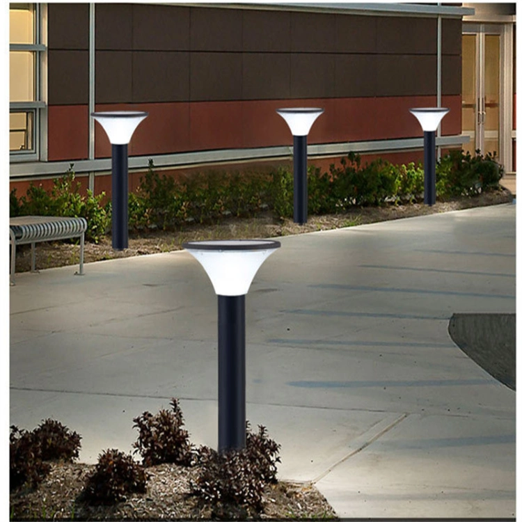 Outdoor Bollard Lamp Solar Garden Light for Lawn Yard Path Walkway