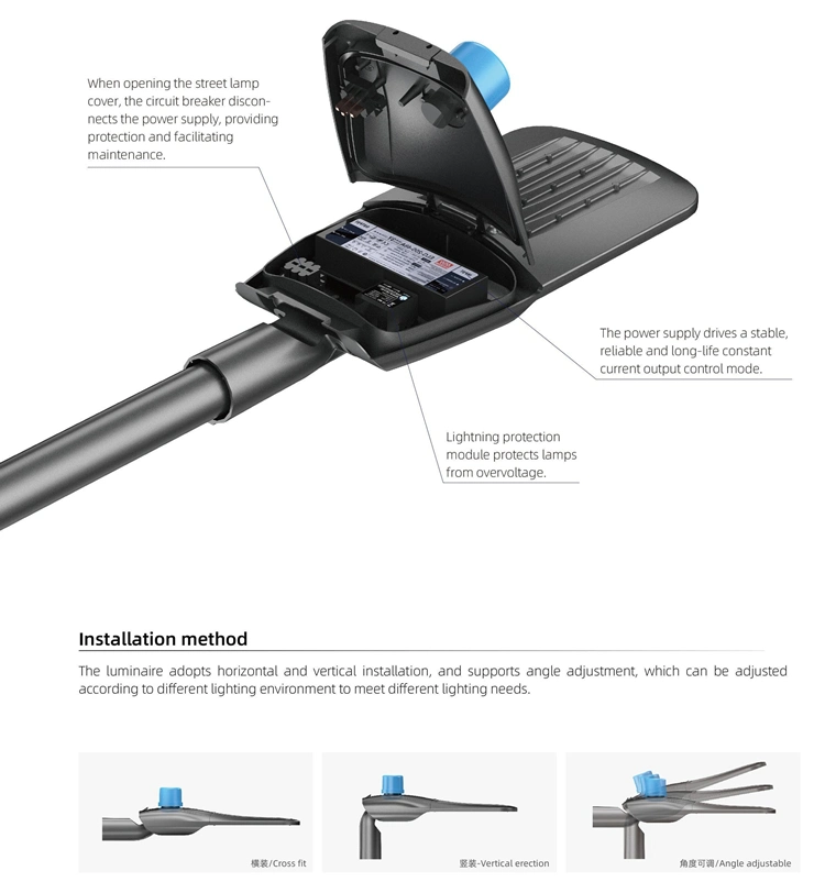 170lm/W Programmable Dimmable LED Street Luminaries