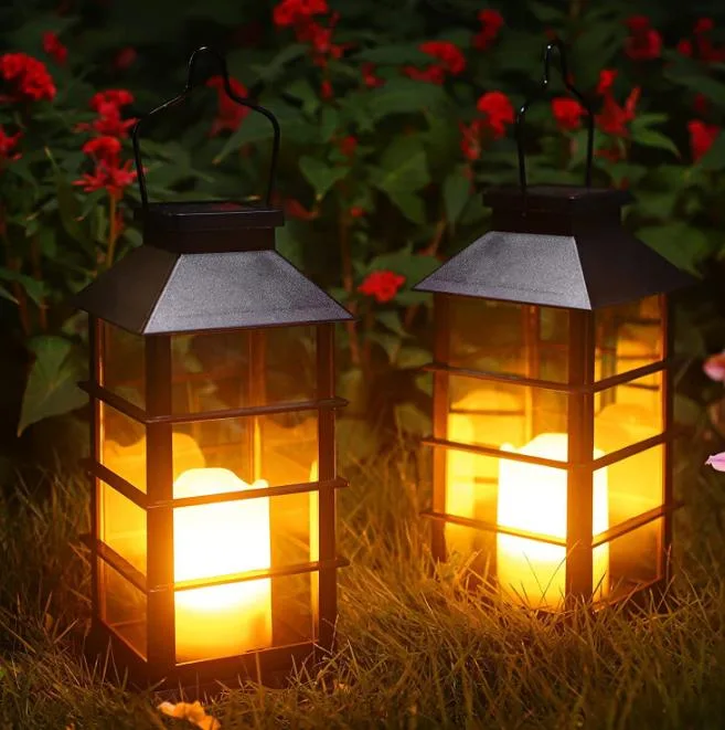 New Style Hanging Candle Decorative Garden Wall Lamp Hot LED Lighting Garden Lawn Yard Solar Powered Garden Wall LED Light