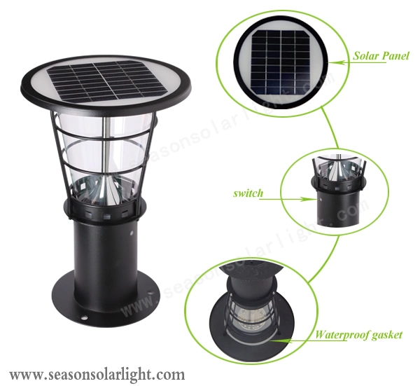 40cm Waterproof IP65 LED Light Lamp 5W Garden Lawn Outdoor Solar Bollard LED Light for Pathway Lighting