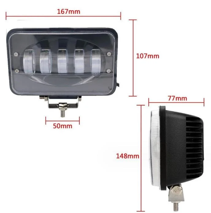 40W Auto Work Floodlight for Outdoor Conversions Car Turck Motor 6000K Color Temperature Emergency Inspection Work Spot Flood Light