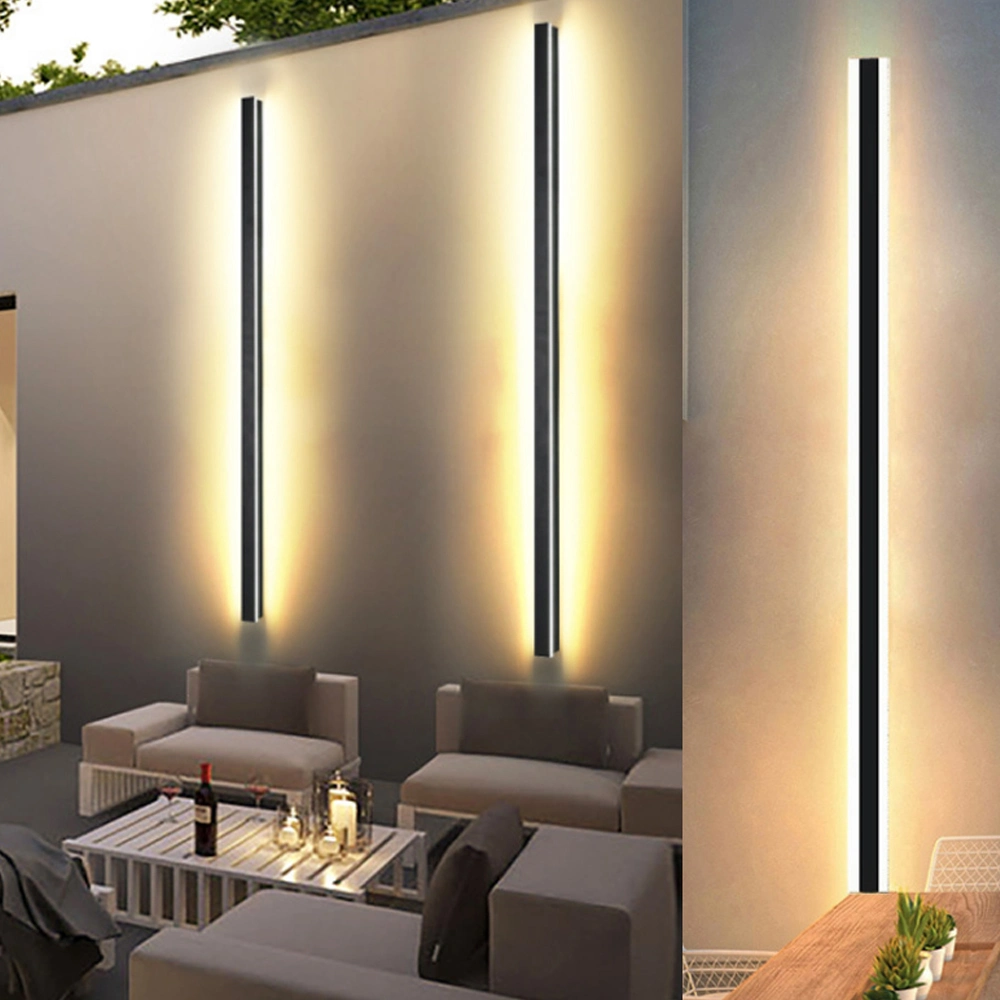 180 LED Solar Power Wall Light Outdoor Garden Lamp Living Bedside Lamp Room Decorative Indoor Room Long Wall Lamp